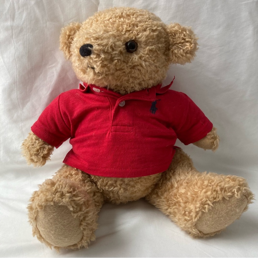 Vintage Ralph Lauren 14" Polo Teddy Bear Plush 90s Y2K Classic Preppy Timeless